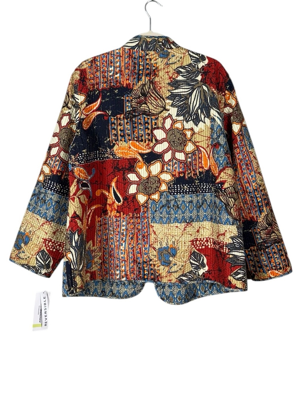 Womens Floral Patchwork Quilted Jacket Size 18W Bohemian Cottage Country New - Picture 3 of 6